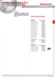 Shim, 0. 07 - Pack of 10, Edwards, Dry pump, iL70, Part# 40802757