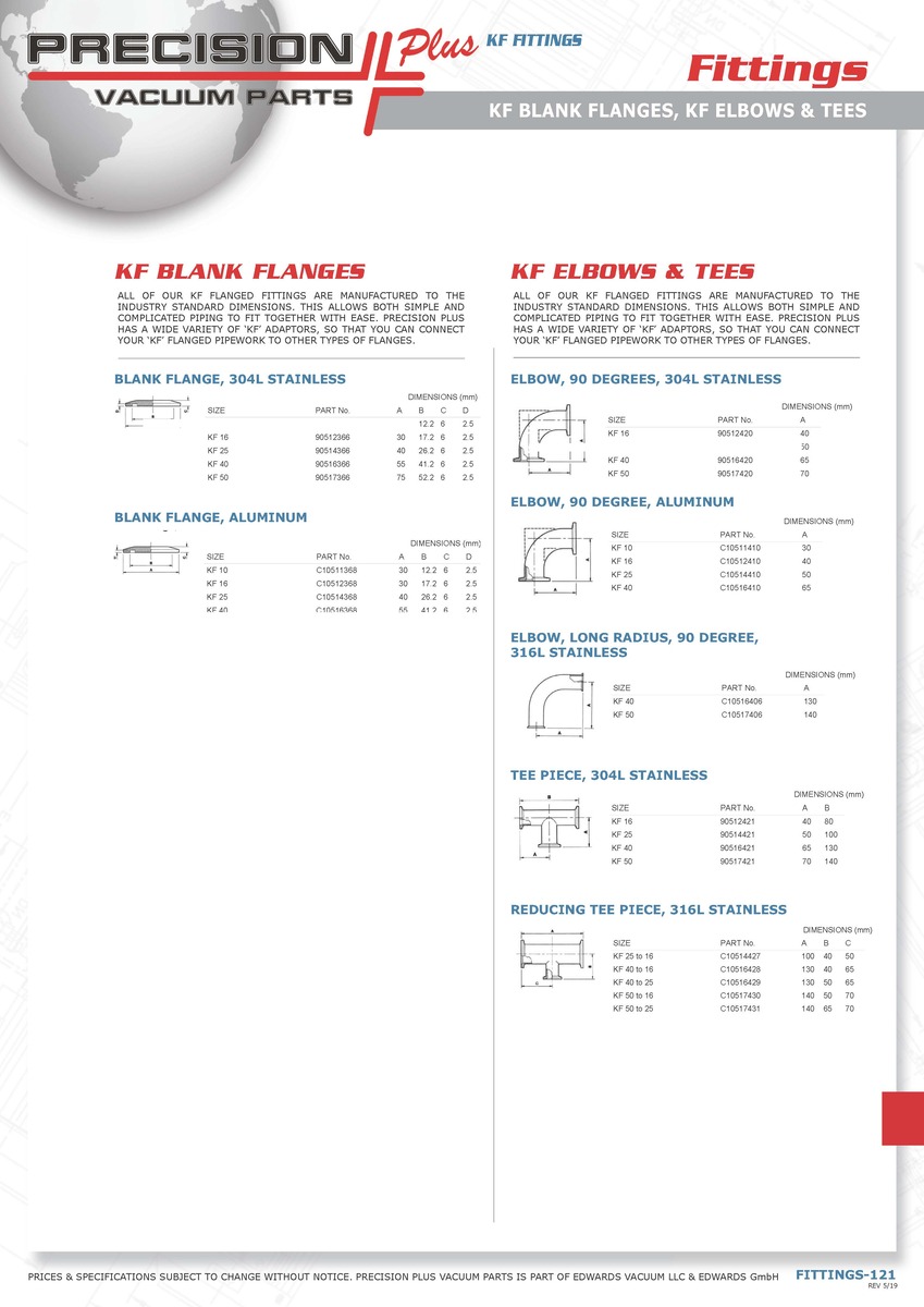 Flange, Blank, NW, 25, S/S, Part# 90514366