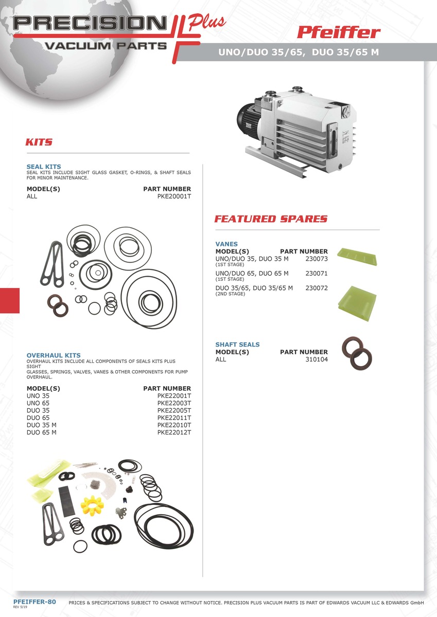Pressure Spring, Pfeiffer, UNO, DUO, Part# 490052