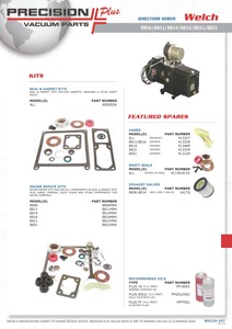 Shaft Seal Kit for Welch Vacuum Pumps - 0.625"